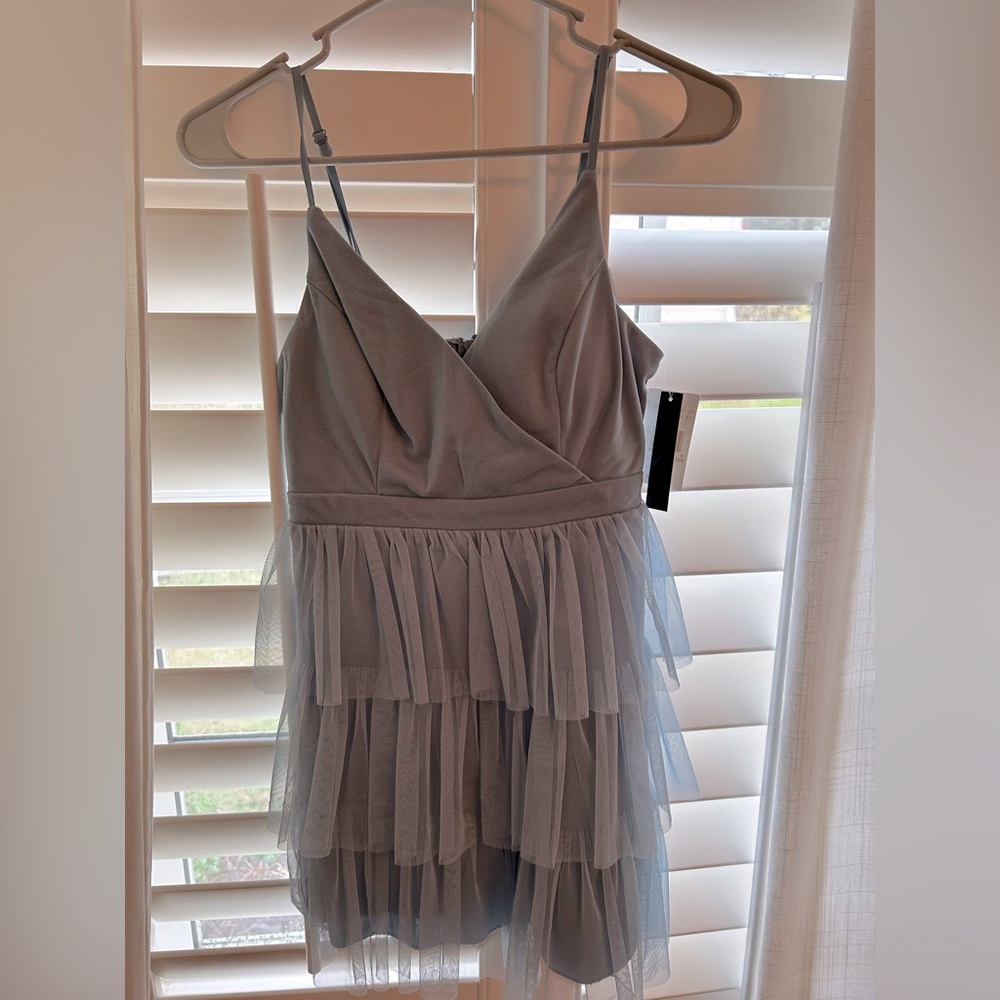 Powder Blue semi-formal mini dress